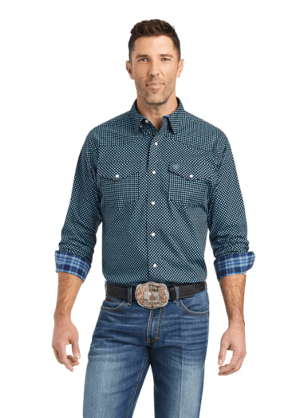 Load image into Gallery viewer, Ariat Mens Relentless Sensational Stretch Classic Snap Long Sleeve Shirt
