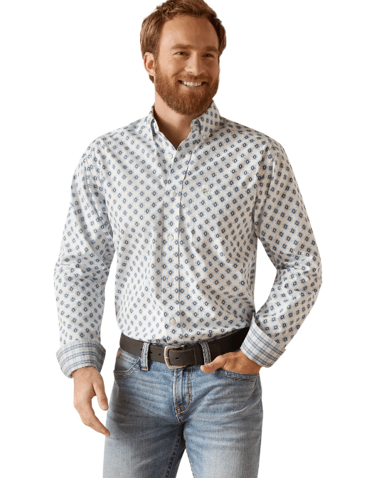 Load image into Gallery viewer, Ariat Mens Wrinkle Free Kobe Fitted Long Sleeve Shirt
