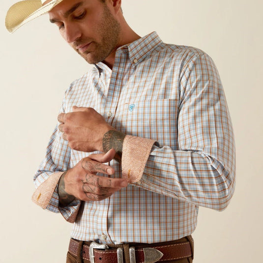 Ariat Mens Wrinkle Free Brendan Fitted Long Sleeve Shirt