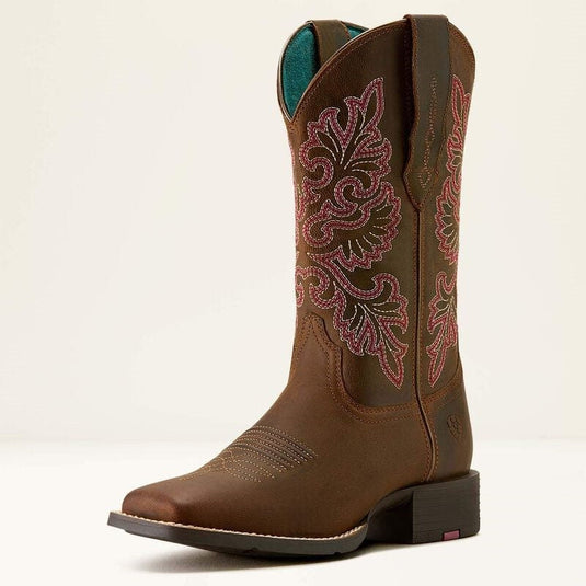 Ariat Womens Round Up StretchFit Wide Square Toe Western Boot