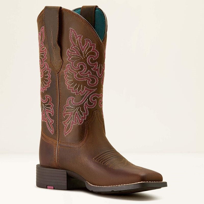 Load image into Gallery viewer, Ariat Womens Round Up StretchFit Wide Square Toe Western Boot
