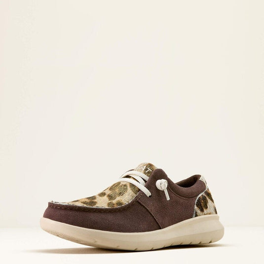 Ariat Womens Hilo Shoe - Chocolate Smoke/Gilded Leopard Hair On