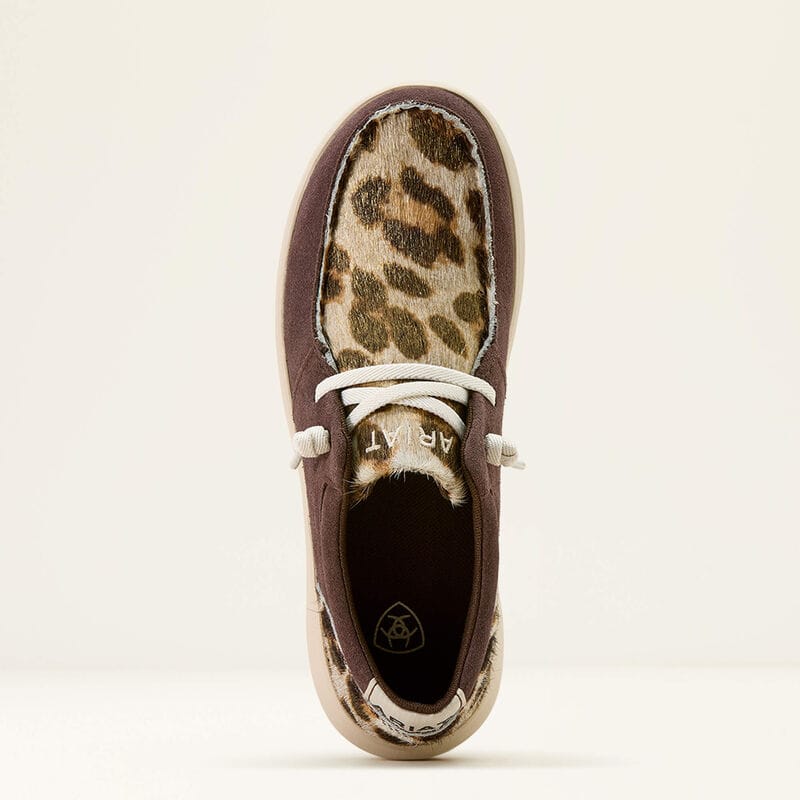 Load image into Gallery viewer, Ariat Womens Hilo Shoe - Chocolate Smoke/Gilded Leopard Hair On
