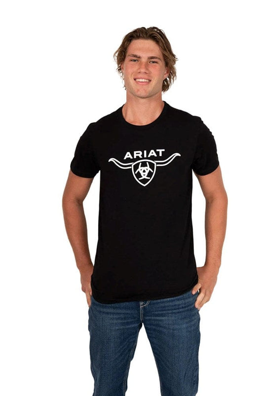Ariat Mens Shield Horns T-Shirt Black