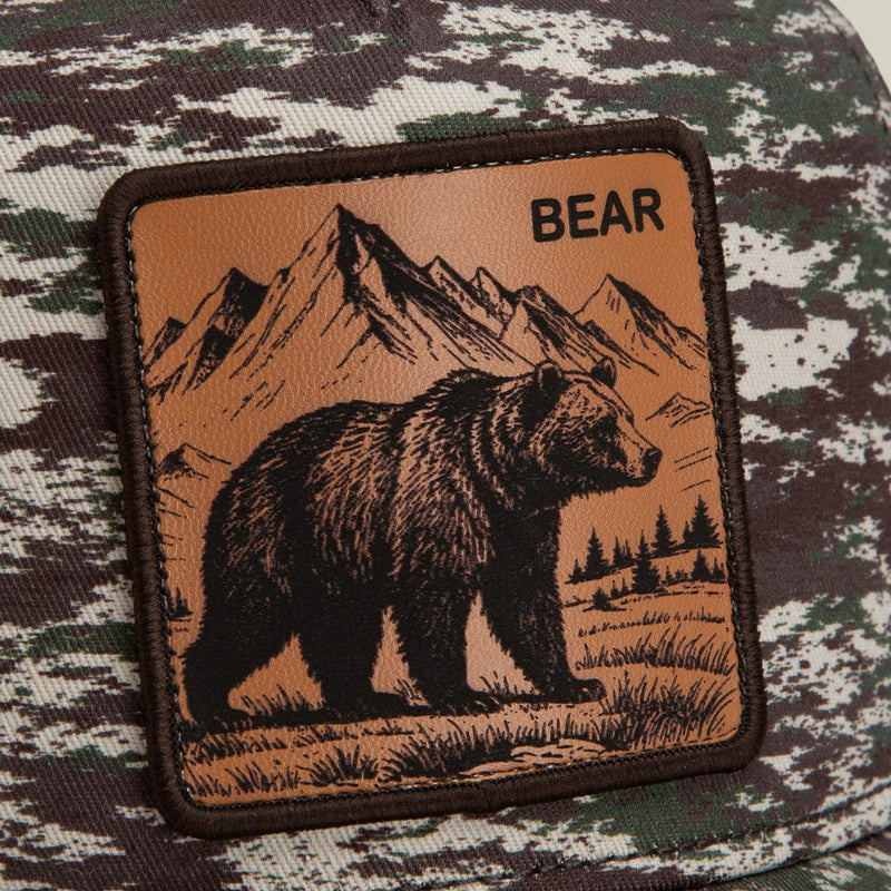 Load image into Gallery viewer, Goorin Bros Camo Engraved Bear Cap
