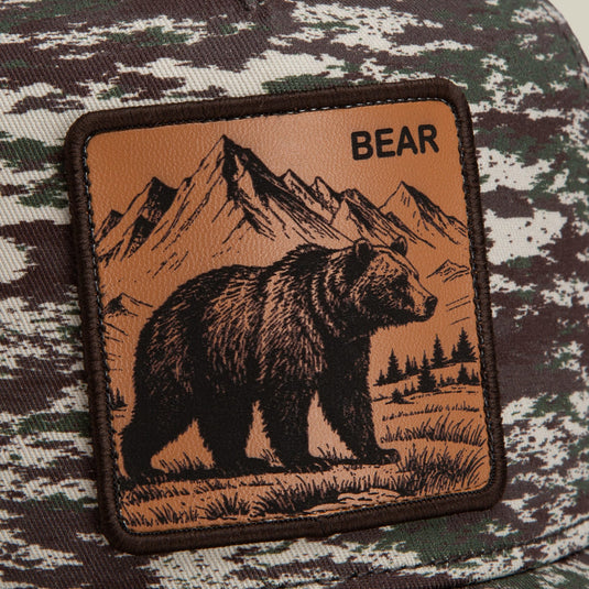 Goorin Bros Camo Engraved Bear Cap