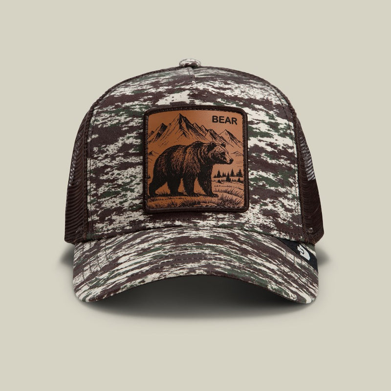 Load image into Gallery viewer, Goorin Bros Camo Engraved Bear Cap
