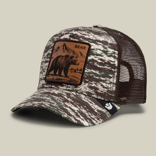 Goorin Bros Camo Engraved Bear Cap