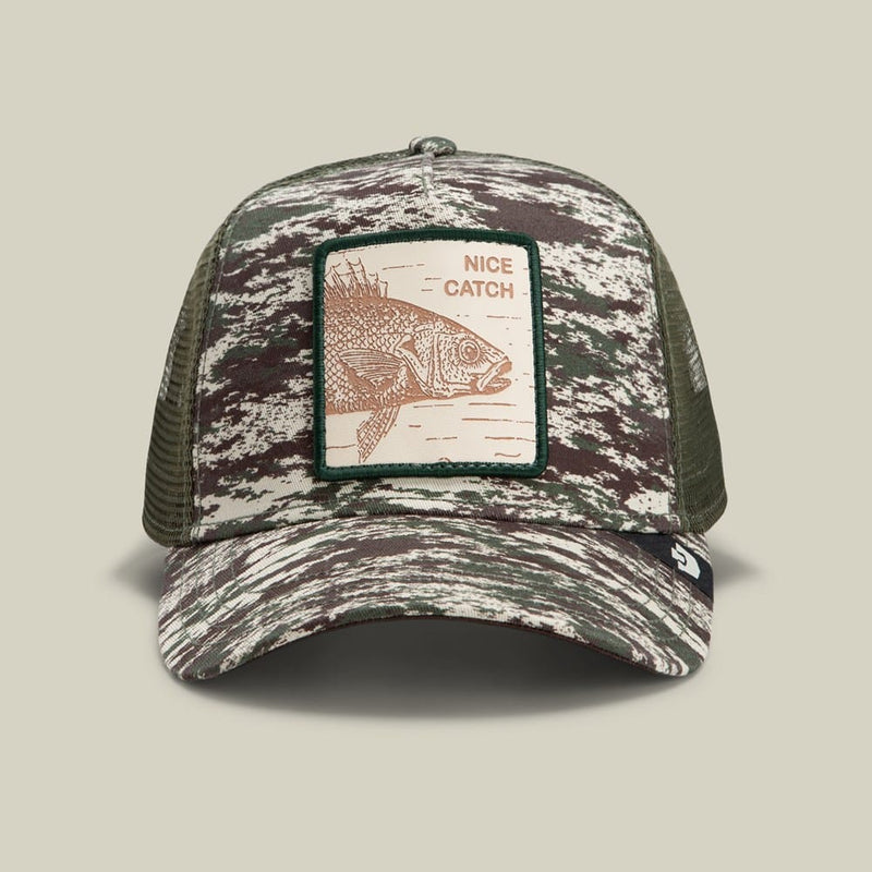 Load image into Gallery viewer, Goorin Bros Camo Engraved Bass Cap

