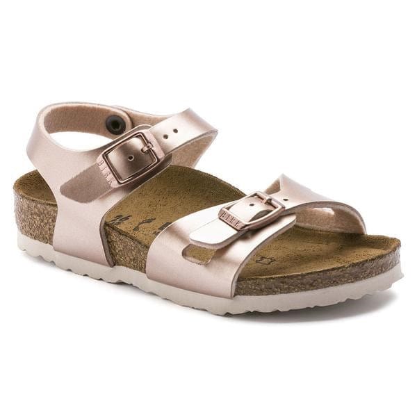 Load image into Gallery viewer, Birkenstock Kids Rio Metallic Copper Birko-Flor
