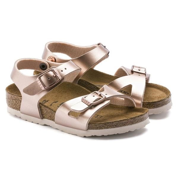 Load image into Gallery viewer, Birkenstock Kids Rio Metallic Copper Birko-Flor
