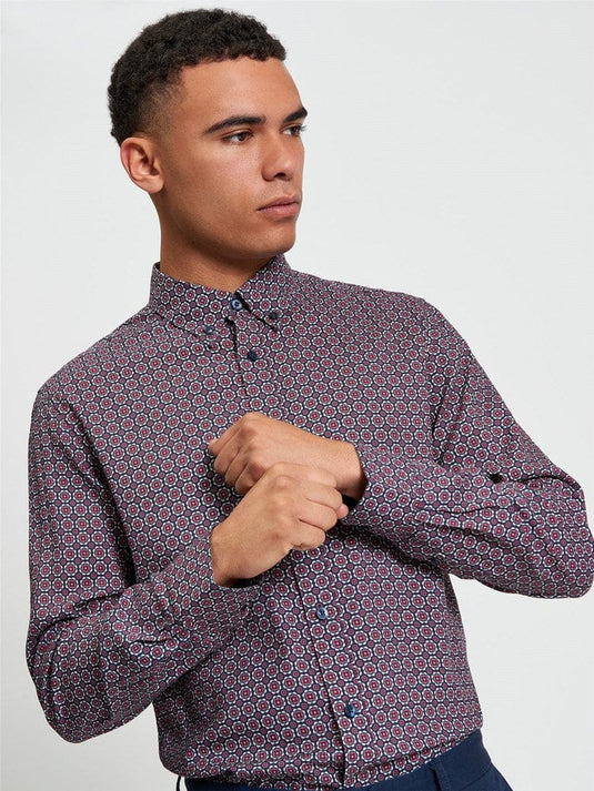 Ben Sherman Foulard Print Long Sleeve Shirt
