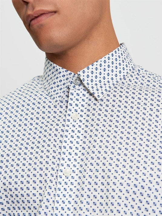 Ben Sherman Mono Block Print Long Sleeve Shirt