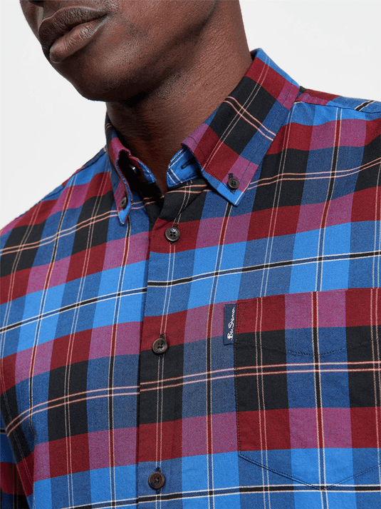 Ben Sherman Oxford Check Shirt - Cobalt