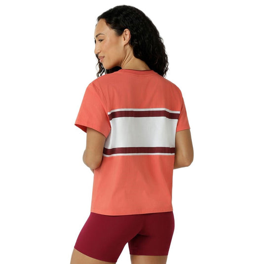 Lorna Jane Womens Line Up T-Shirt - Burnt Sienna