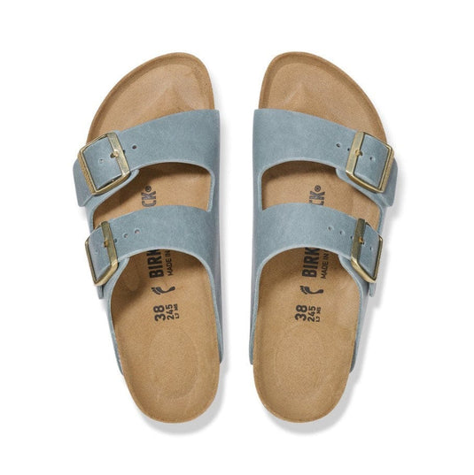 Birkenstock Arizona Basalt Grey Oiled Leather - Narrow