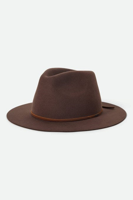 Brixton Classics Wesley Packable Fedora Hat - Chocolate