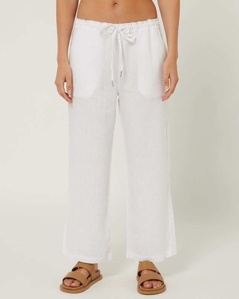 Load image into Gallery viewer, Pilbara Womens Evelyn Linen Pants - White
