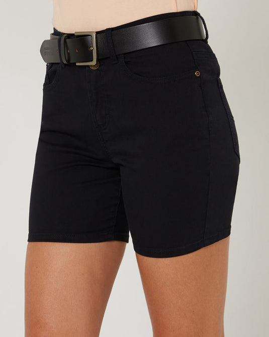 Pilbara Womens Mia Cotton Stretch Shorts - Ink Navy