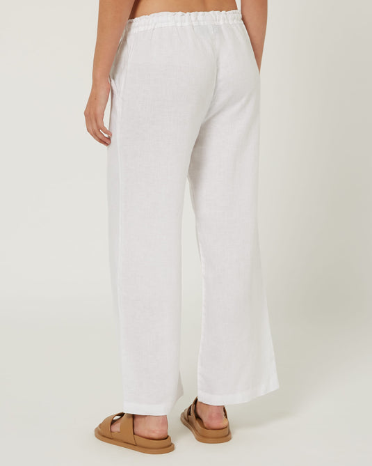 Pilbara Womens Evelyn Linen Pants - White