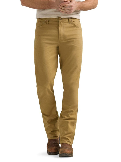 Wrangler Mens Tough Comfort 47 Regular Fit Canvas Jean - Kelp