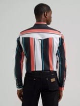 Wrangler Mens Long Sleeve Brushpopper Shirt - Black/Multi