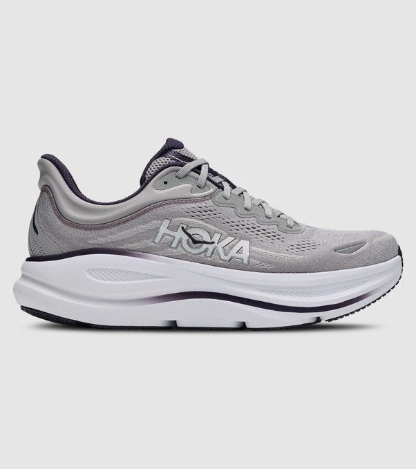 Load image into Gallery viewer, Hoka Mens Bondi 9 Running Shoe - Stellar Grey/Squid Ink
