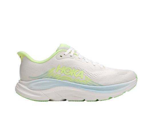 Hoka Womens Clifton 11 Running Shoe - Frost/Neon Yuzu