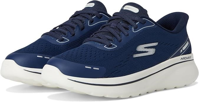 Load image into Gallery viewer, Skechers Womens Go Walk Arch Fit N-Joy Shoes - Navy/White
