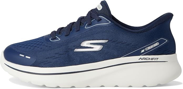Load image into Gallery viewer, Skechers Womens Go Walk Arch Fit N-Joy Shoes - Navy/White
