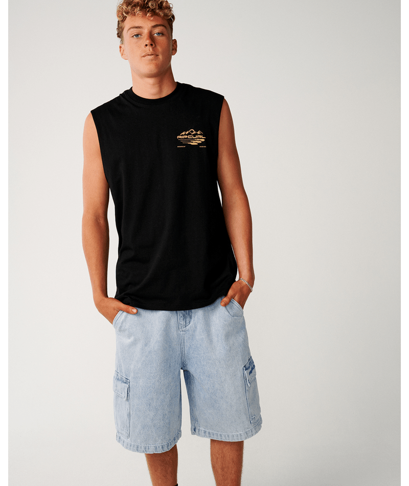 Load image into Gallery viewer, Rip Curl Mens Search Series Vaporcool Muscle - Black

