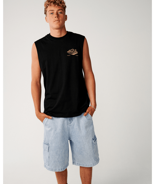 Rip Curl Mens Search Series Vaporcool Muscle - Black