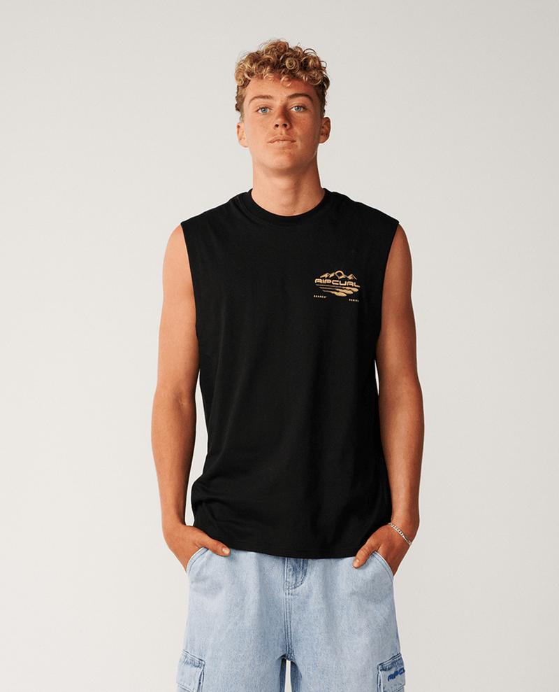 Load image into Gallery viewer, Rip Curl Mens Search Series Vaporcool Muscle - Black
