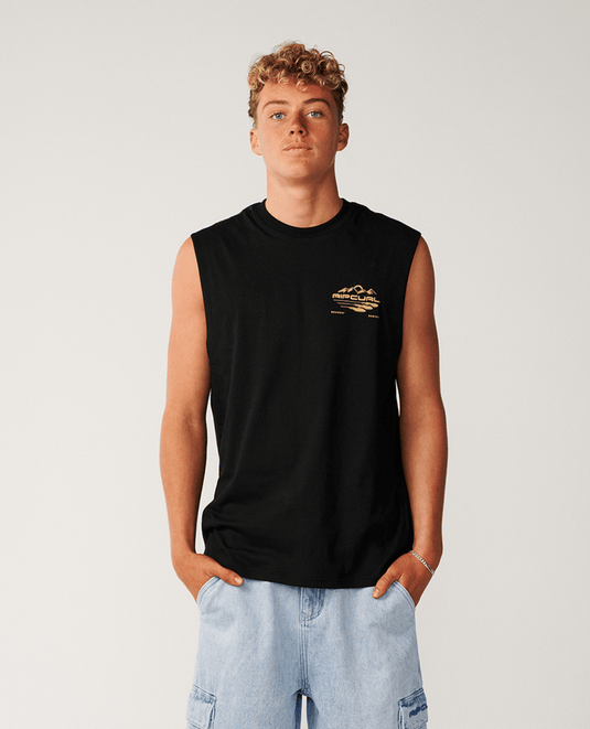 Rip Curl Mens Search Series Vaporcool Muscle - Black