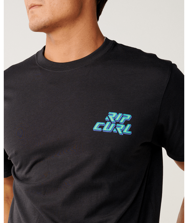 Load image into Gallery viewer, Rip Curl Mens Disorder Legacy Relaxed Tee - Washed Black
