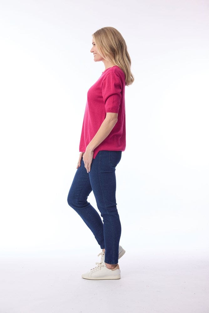 Load image into Gallery viewer, Orientique Womens Knit Tee - Hot Pink
