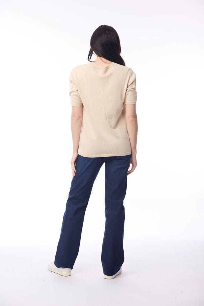 Load image into Gallery viewer, Orientique Womens Knit Tee - Natural Melange
