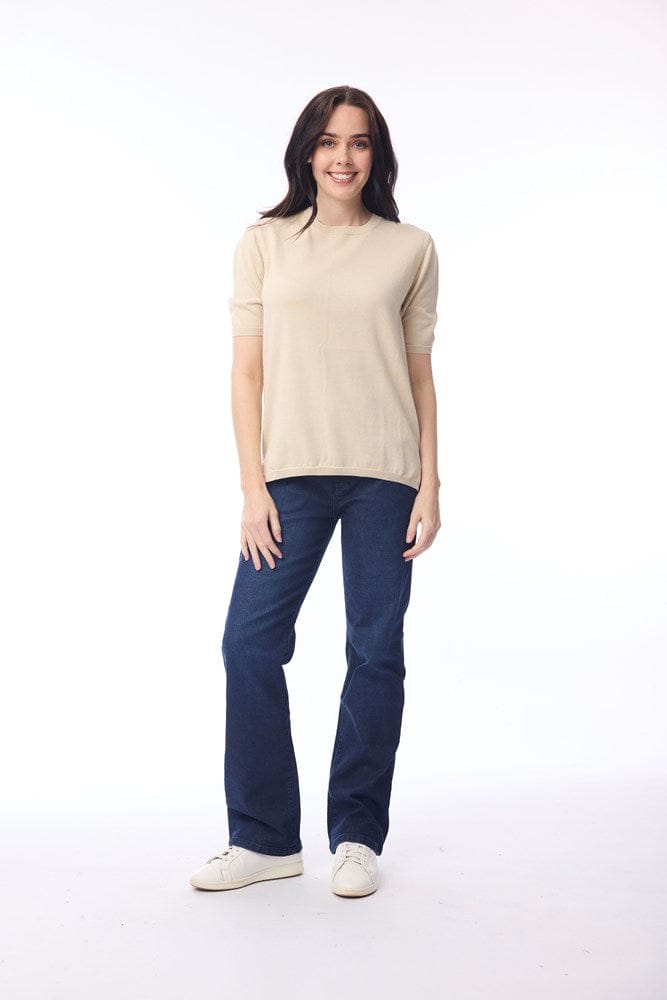 Load image into Gallery viewer, Orientique Womens Knit Tee - Natural Melange
