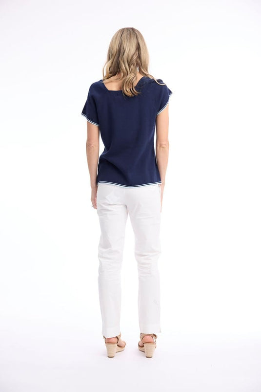 Orientique WomensKnit Top Squareneck