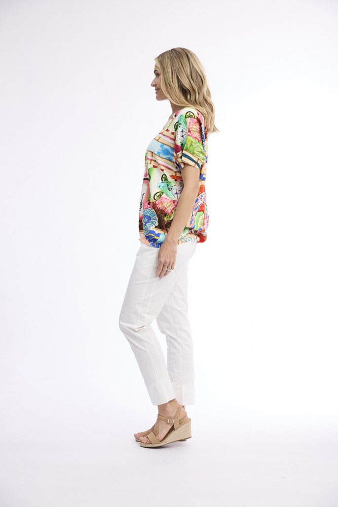 Load image into Gallery viewer, Orientique Womens Knit Top Digital - Garniers
