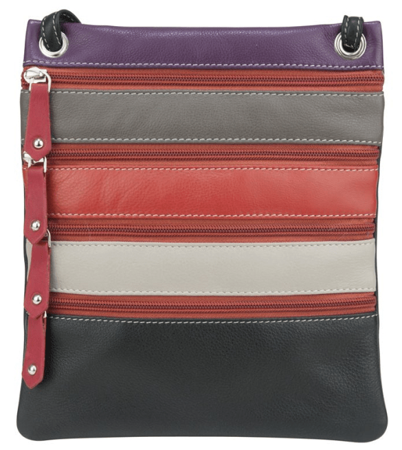 Load image into Gallery viewer, Franco Bonini Womens Multi Zip Sling Bag
