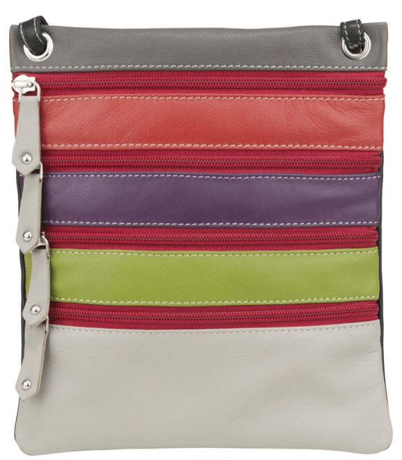 Load image into Gallery viewer, Franco Bonini Womens Multi Zip Sling Bag
