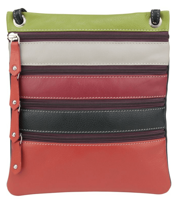 Load image into Gallery viewer, Franco Bonini Womens Multi Zip Sling Bag
