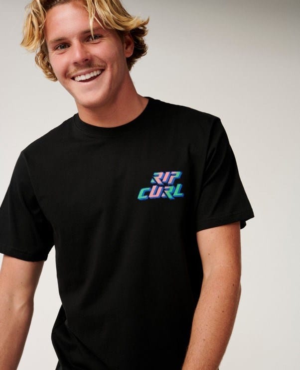 Load image into Gallery viewer, Rip Curl Mens Burner Relaxed Tee - Black
