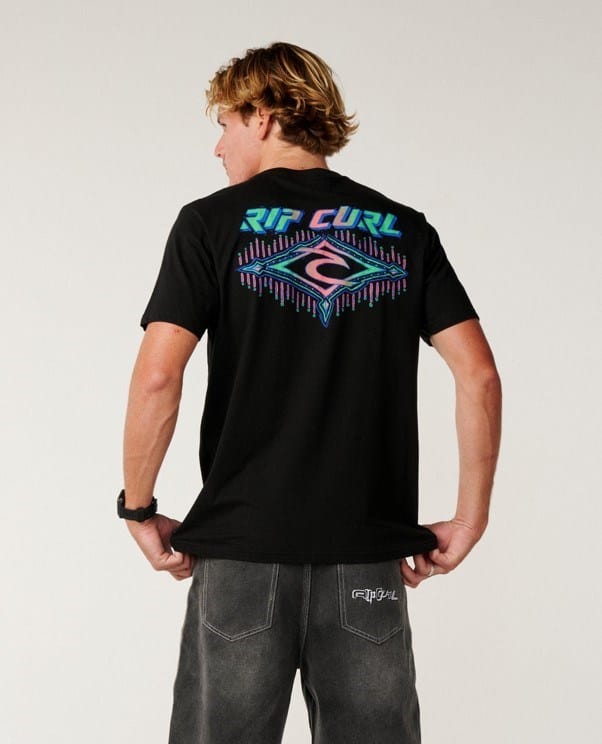Load image into Gallery viewer, Rip Curl Mens Burner Relaxed Tee - Black
