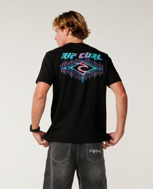 Rip Curl Mens Burner Relaxed Tee - Black
