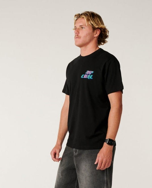 Rip Curl Mens Burner Relaxed Tee - Black
