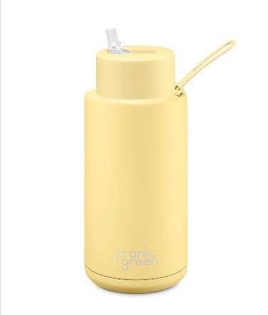 Frank Green 34oz Ceramic Reusable Bottle with Straw Lid - Buttermilk
