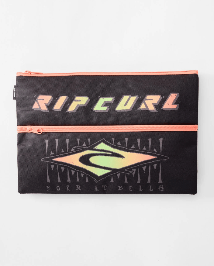 Load image into Gallery viewer, Rip Curl X-Large Pencil Case - Black/Orange
