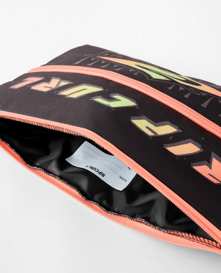 Load image into Gallery viewer, Rip Curl X-Large Pencil Case - Black/Orange
